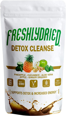 Detox Cleanse Mix em Pó Freshlydried Pure – 6 Onças, Melhor Superfood para Limpar o Corpo – Rico em Vitaminas e Minerais