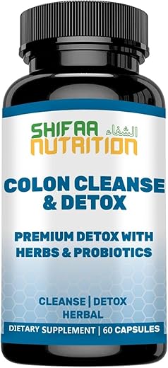 SHIFAA NUTRITION - Premium Cleanse Intestinal – Fórmula Avançada para Limpeza do Cólon | Marca Premium