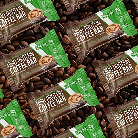 Coffee Snax - Barra de Energia de Café Proteico, Feita com Cinco Ingredientes Simples, Natural, Livre de Glúten, Não Transgênico