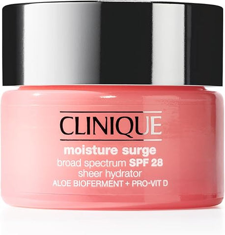 Clinique Moisture Surge Hidratante Facial FPS 28 – Hidratante Facial Leve com Proteção Solar Ampla Espectro