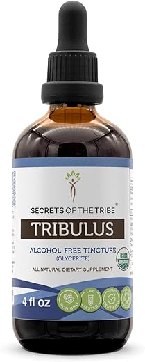 Secrets of the Tribe - Segredos da Tribo Tribulus Orgânico USDA | Extrato Livre de Álcool, Gotas Herbais de Alta Potência | Feito a partir de Frutas Secas de Tribulus (Tribulus terrestris) Certificadas Organicamente (120 ml)
