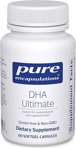 DHA Ultimate | Óleo de Peixe Concentrado DHA Extraído de Forma Ecológica com CO2 Supercrítico | 60 Cápsulas Softgel - Pure Encapsulations