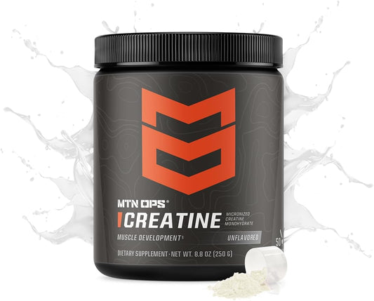 Creatine Monohydrate Powder – Pote de 50 Porções sem Sabor – 100% Puro Micronizado para Massa Muscular e Força - MTN OPS