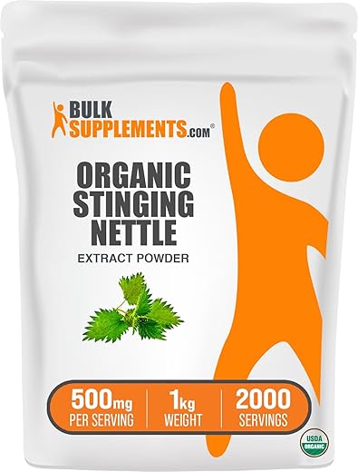 com Extrato Orgânico de Urtiga – da Folha de Urtiga, Suplemento de Urtiga – Vegano | 100g - BulkSupplements