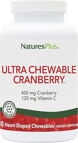 Ultra Chewable Cranberry – 180 Love-Berries, Embalagem com 2 – Suporte para um Trato Urinário Saudável - Natures Plus