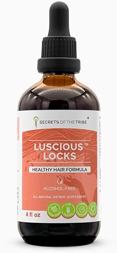 Secrets of the Tribe - Segredos da Tribo – Luscious Locks, Extrato Líquido Sem Álcool, Fórmula para Cabelos Saudáveis (118 ml)