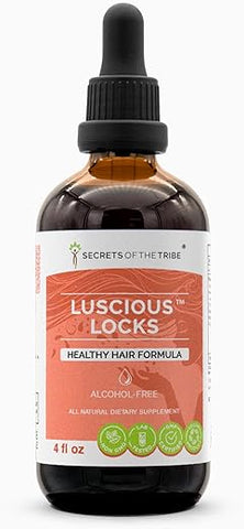 Secrets of the Tribe - Segredos da Tribo – Luscious Locks, Extrato Líquido Sem Álcool, Fórmula para Cabelos Saudáveis (118 ml)