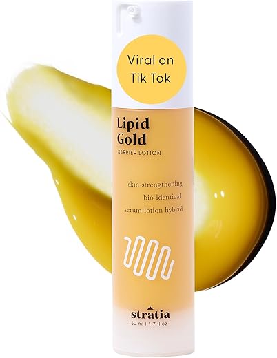 Lipid Gold – Hidratante com Ceramidas Fortalecedoras da Pele, Sérum de Niacinamida, Hidratação – 30ml - Stratia