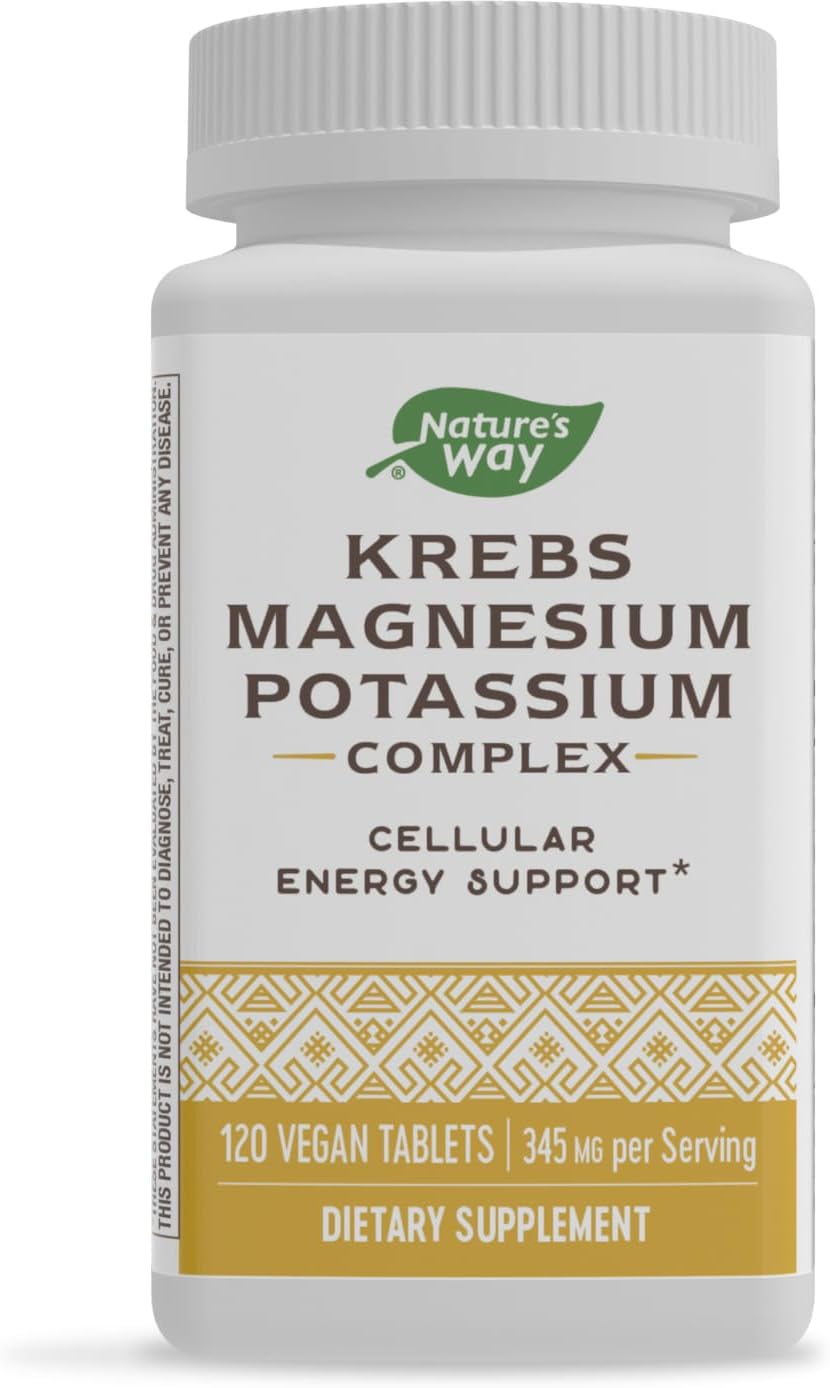 Nature's Way - Nature’s Way Krebs Magnesium Potassium Complex – Suporte Energético Celular – Com Magnésio Lysinate – 100g