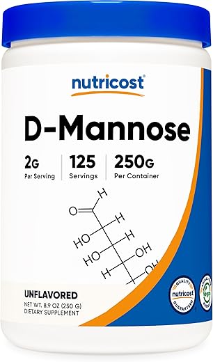 D-Mannose em Pó 250g – Livre de Transgênicos e Glúten - Nutricost