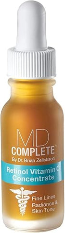MD Complete by Dr. Brian Zelickson - Soro Concentrado MD Complete Retinol Vitamina C | Potente Soro de Vitamina C Anti-Envelhecimento | com Retinol, Vitaminas C | 30ml