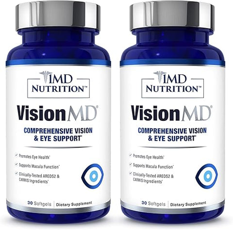 VisionMD Eye Vitamin CARMIS – com OptiLut Luteína | Fórmula Avançada para a Saúde dos Olhos | 60 Cápsulas - 1MD Nutrition