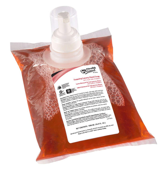 Health Guard 69010 Sabonete Líquido de Luxo em Espuma, 1000 mL Refil, Rosa com Fragrância Tropical (Pacote com 4) - Kutol