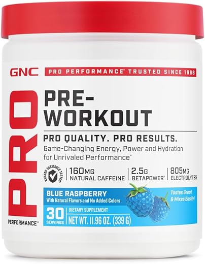 Pro Performance Pré-Treino | Blue Raspberry | 30 Porções | Marca GNC - GNC