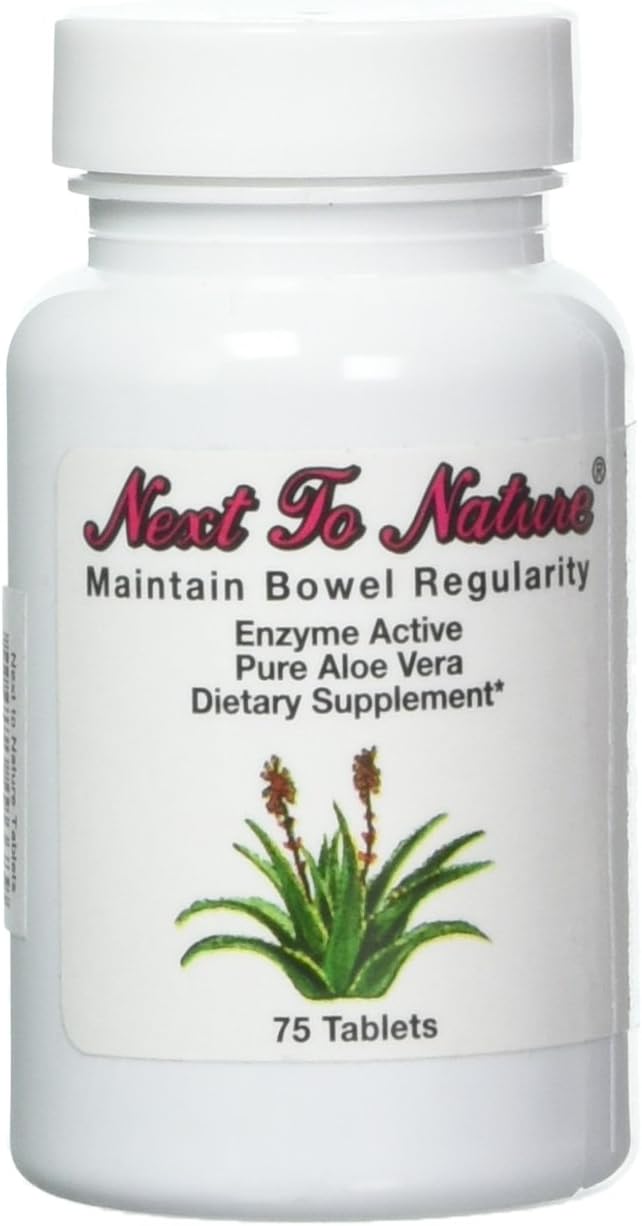 NEXT TO NATURE - Tablets Herbal Aid: Aloe Vera Puro para Regularidade, Suplemento Alimentar, 75 Comprimidos