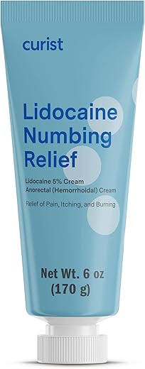 Creme Anestésico Lidocaína 5%% – Alívio Máximo da Dor Tópica – Tubo XL 170g – Efeito Numbing Potente - Curist