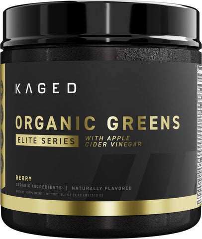 Organic Greens Elite | Pó de Superfood e Verdes com Vinagre de Maçã, Adaptógenos, Prebióticos, Vitaminas | 100g - Kaged