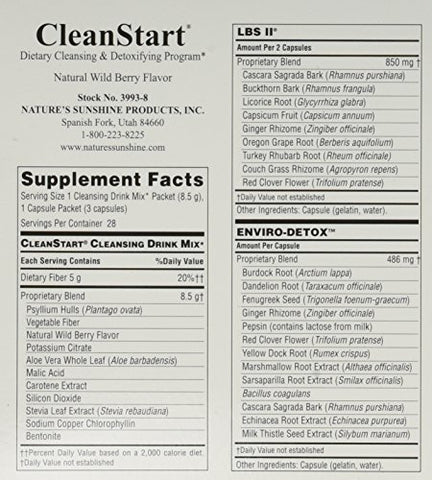 Nature's Sunshine - NATURE’S SUNSHINE Cleanstart Cápsulas, Wildberry, 56 Unidades – 100% Natural e Eficaz