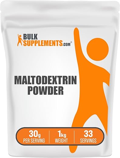 com Maltodextrina em Pó – Suplemento de Maltodextrina para Aumento de Energia, Grau Alimentício – Sem Sabor - BulkSupplements