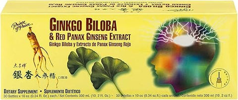 Prince Of Peace - Prince of Peace Ginkgo Biloba – Melhora a Memória e Concentração – 60 cápsulas de 120mg