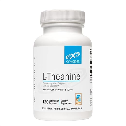 L-Theanine 400mg – Suplemento de Aminoácido Patenteado Suntheanine para Apoiar o Relaxamento Calmo sem Sonolência, Saúde do Fígado (120 Cápsulas) - XYMOGEN