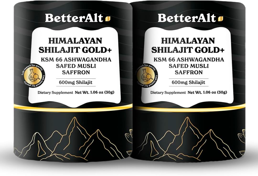 Better Alt - Shilajit Gold Himalaia Puro (Pacote com 2) 60g | Potencializa a Recuperação