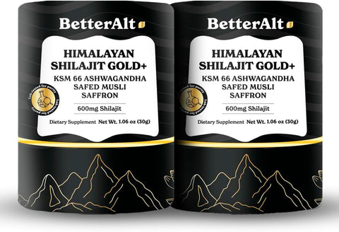 Better Alt - Shilajit Gold Himalaia Puro (Pacote com 2) 60g | Potencializa a Recuperação