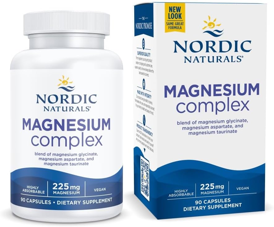 Magnesium Complex – 90 Cápsulas – 225 mg Magnésio – Saúde Cerebral - Nordic Naturals