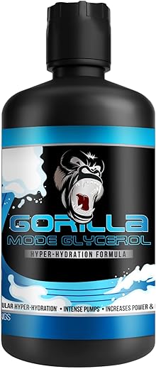 Gorilla Mind - Gorilla Mode – Fórmula Pré-Treino Líquida de Glicerol – Hidratação Intensa para Bombas Musculares · Hiper-Hidratação Intramuscular · Aumento de Potência