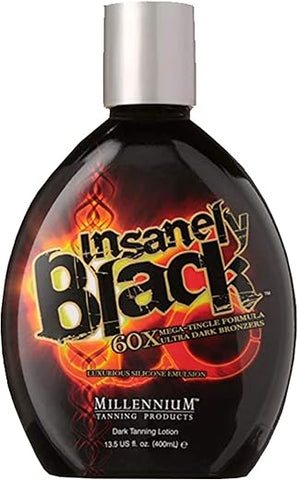 Millennium Tanning Products - Bronzeador Millennium Tanning Insanely Black 60x, Mega Tingle Escuro, 13.5 Onças (400ml)