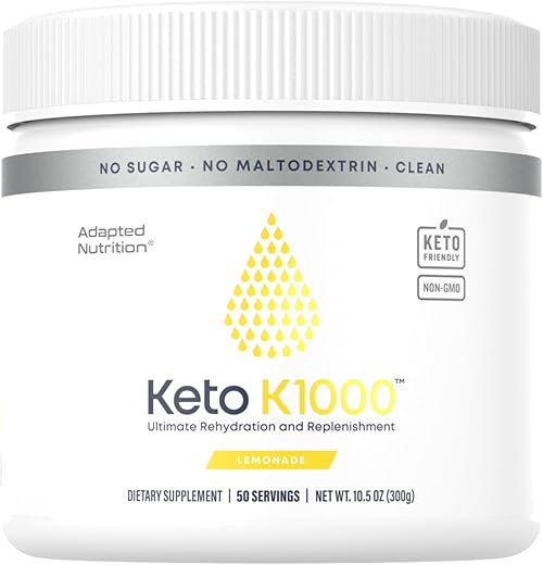 Keto K1000 Pó de Eletrólitos | Limonada | Bebida Hidratante em Pó | Aumente a Energia | 1000mg de Potássio | Marca Hi-Lyte - Hi-Lyte