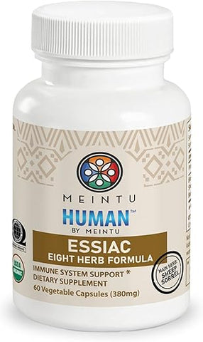 Cápsulas de 8 Ervas Essiac Humanas – Cápsulas Avançadas de Chá Essiac, Poderosa Mistura Antioxidante para Promover a Saúde Geral – Chá Essiac 100% Orgânico, Suplemento de 8 Ervas – 60 cápsulas - MEINTU