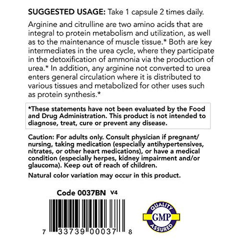 NOW - Now Foods Arginine: Suplemento de Arginina em Cápsulas – Aumente sua Performance!