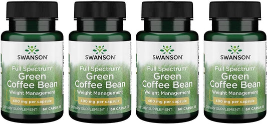 Café Verde em Cápsulas 400mg – 60 Unidades (Pacote com 4) - Swanson