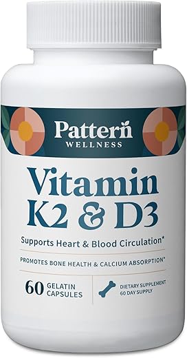Vitamina K2 Pattern Wellness – Saúde Óssea e Cardiovascular | 60 cápsulas