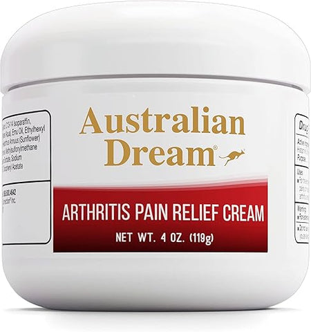Creme Alívio da Dor da Artrite – Alívio Poderoso e Suave para Dores Musculares e Articulares – Frasco de 4 oz (113 g) - Australian Dream