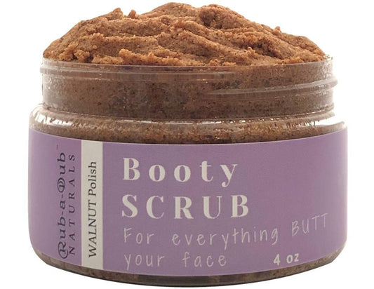 Rub-a-Dub Naturals - Esfoliante Corporal Premium de Nozes, para Corpo, Costas e Bumbum, Esfoliação para Acne, Celulite, Estrias, Pelos Encravados, Queratose Pilar, Fabricado nos EUA, 4g (1 unidade)