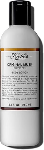 Kiehl’s Original Musk Loção Corporal Perfumada, Hidratante Leve para o Corpo, Deixa a Pele Sedosa, Absorção Rápida, com Damasco