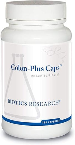 Colon Plus Caps – Cápsulas de Fibra, Saúde Digestiva, Fibra Solúvel e Insolúvel, Laxante, Alívio da Constipação, Regularidade, Saúde Cardíaca, Equilíbrio Microbiano, Intestino Saudável - Biotics Research