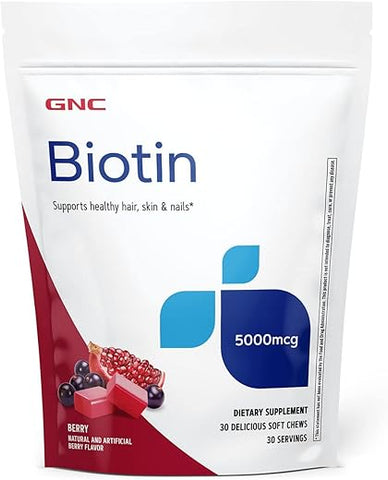 Biotina 5000mcg – 30 Soft Chews | Suplemento de Biotina para Cabelos e Unhas | GNC Brasil - GNC