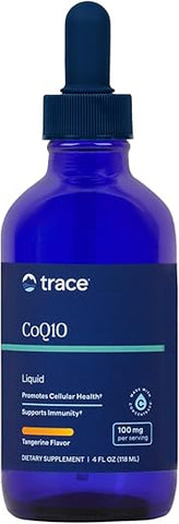 CoQ10-100 mg Líquido | Suporte à Função Imune e Energia Celular Normal | Vegano Certificado, Sem Glúten, Não-OGM | Tangerina | 120 ml - Trace Minerals