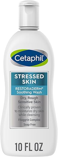 RESTORADERM Sabonete Calmante, 300 ml, Alivia Pele Seca e Estressada, Hipoalergênico - Cetaphil