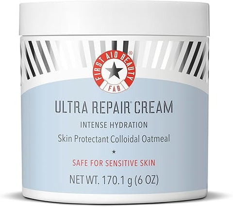 Ultra Repair Cream – Hidratante Intenso para Rosto e Corpo, Textura Rica e Leve, Fortalece a Barreira da Pele, Alivia Instantaneamente a Pele Seca e Danificada - First Aid Beauty
