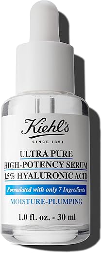 Kiehl’s Serum Ácido Hialurônico 1.5%% Ultra Puro, Concentrado para Pele Seca, Hidratação Instantânea, Preenche a Pele, Todos os Tipos de Pele, Sem Fragrância – 30ml