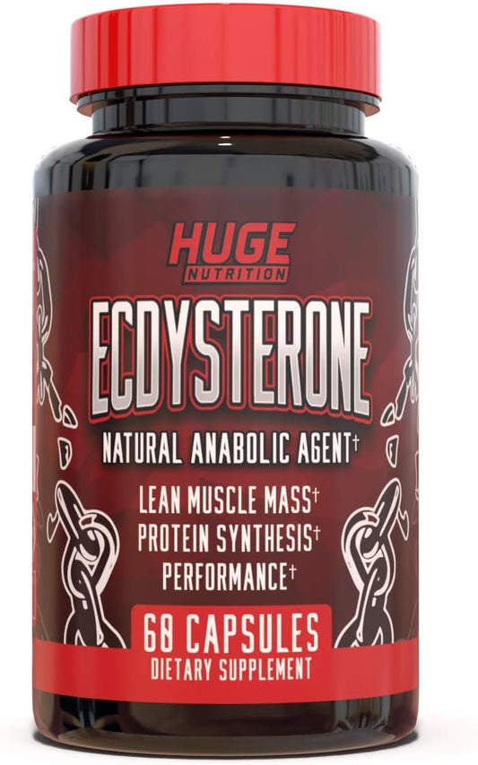 Ecdysterone: Agente Anabólico Natural, Aumenta Massa Muscular Magra, Desempenho nos Exercícios, Força e Síntese Proteica, Fórmula para Absorção Aprimorada (60 cápsulas) - Huge Supplements
