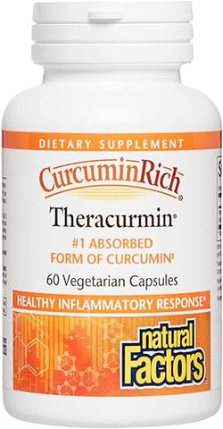 CurcuminRich Theracurmin 30 mg – Fórmula de Absorção Superior – 60 Cápsulas (Embalagem de 1) - Natural Factors