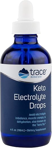 Gotas de Eletrólitos Keto | Energia Sustentada com Espectro Completo de Eletrólitos sem Açúcar | Livre de Glúten, Vegano | 24 Porções - Trace Minerals
