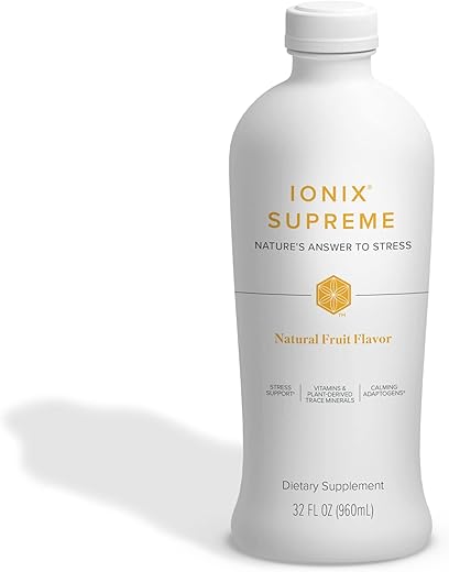 Ionix Supreme – Bebida com Niacina, Vitamina B12, Vitamina B6 e Riboflavina para Combater o Estresse – Frasco de 32 ml (Sabor Natural de Frutas) - Isagenix