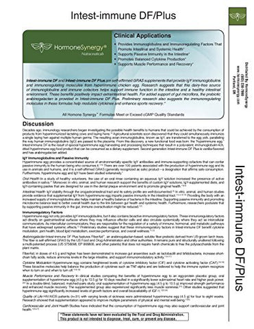 HormoneSynergy - Intest-Immune DF Plus | Imunoglobulinas/Arabinogalactano sem lactose | 30 Porções | Baunilha | IgY – Fatores imunorregulatórios | Suporta a Saúde da Diamina Oxidase DAO: Histamina