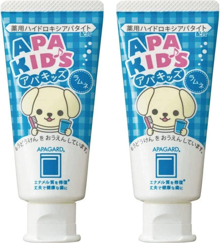 APAGARD - Apa-Kids pasta de dente 60g | a primeira pasta de dente remineralizante com nanohidroxiapatita para crianças (conjunto de 2) .pack